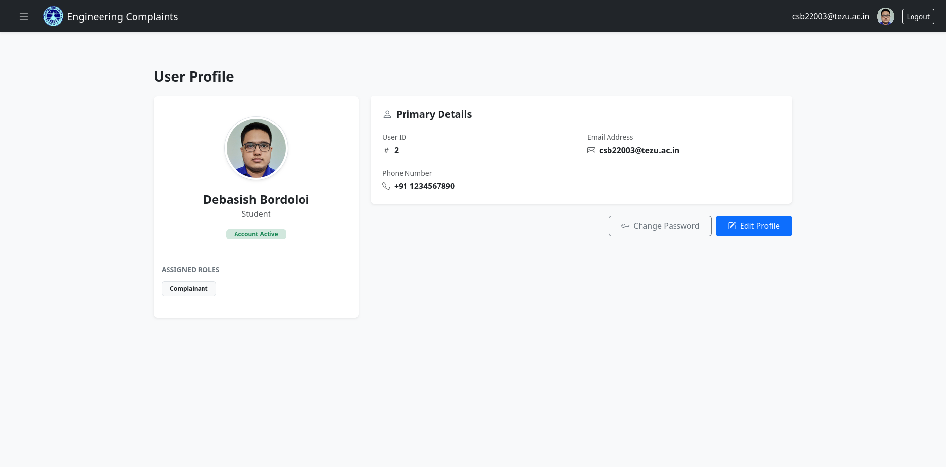 Profile Page